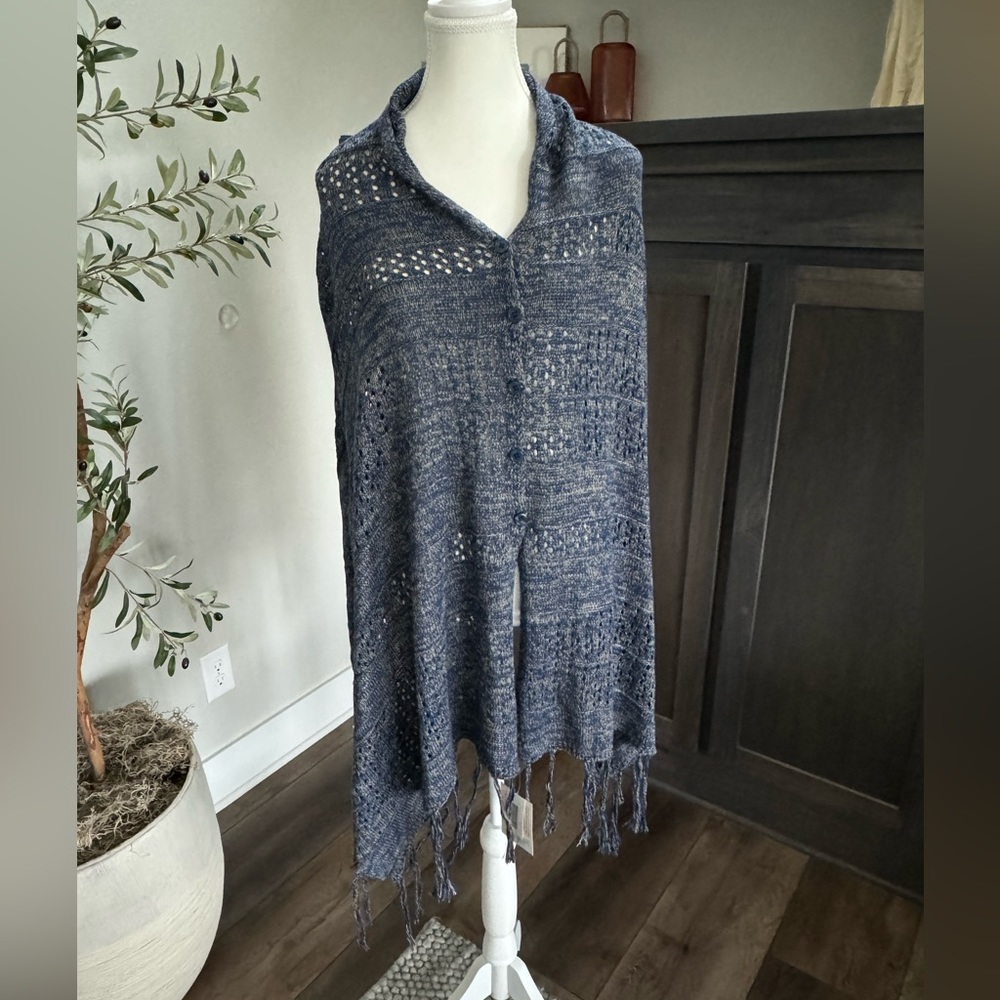 Women’s LuLaRoe Mimi Blue Sweater , Wrap, NWT, One Size